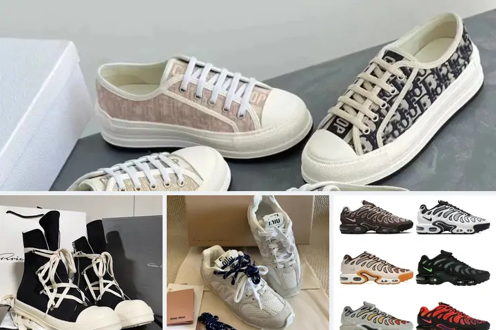 A different four sneakers listings from the W2CSpreadsheet catalogue