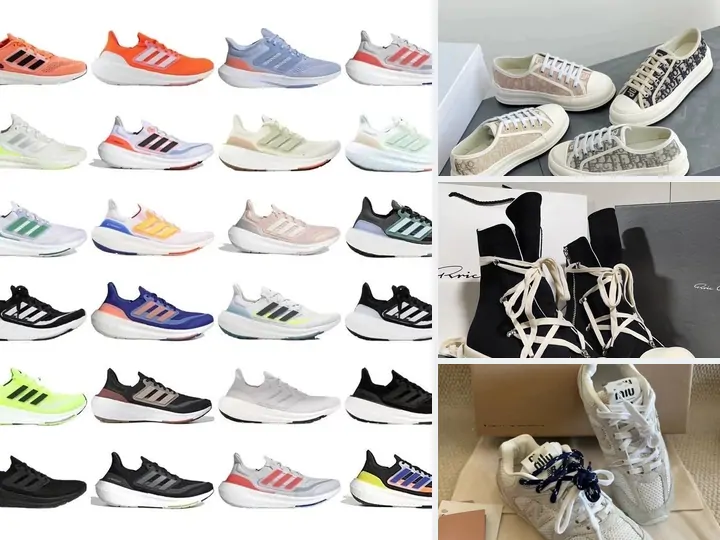 Four sneakers listings from the W2CSpreadsheet catalogue