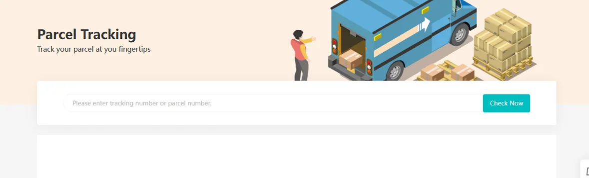 The AllChinaBuy parcel tracking page with a field for a tracking or parcel number